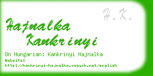 hajnalka kankrinyi business card